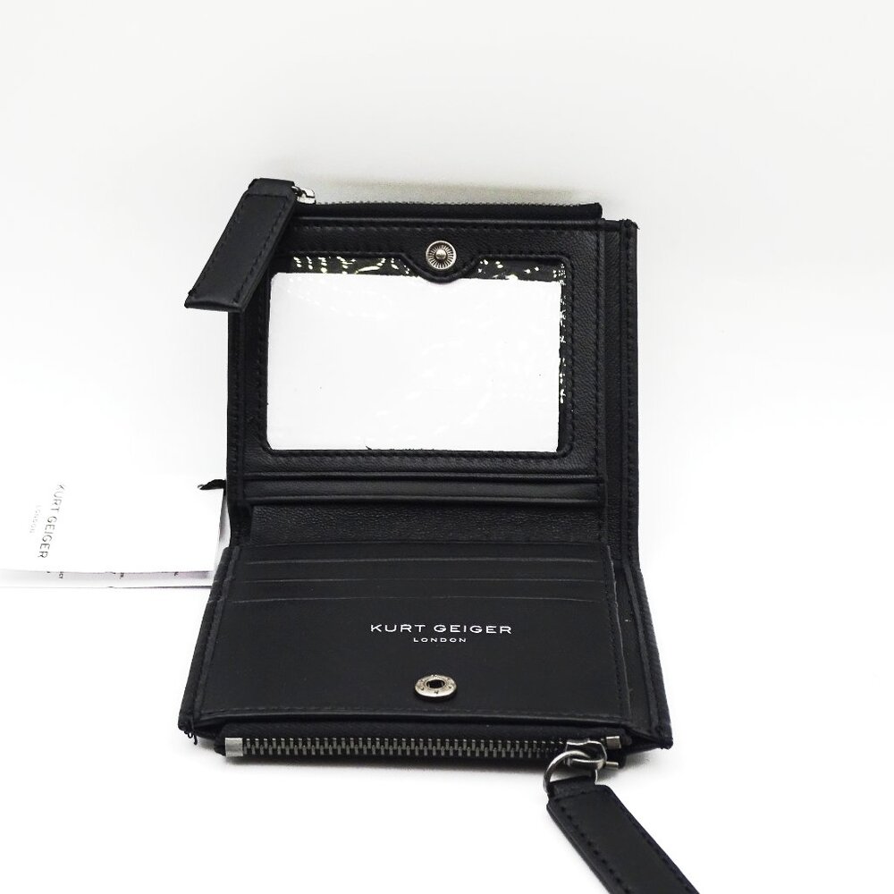 KURT GEIGER London Genuine Black Color Leather Mini Wallet - Picture 6 of 6